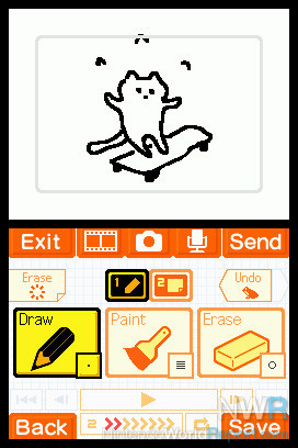 Flipnote Studio user interface